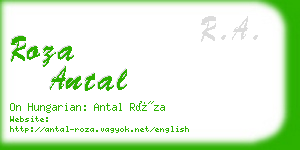 roza antal business card